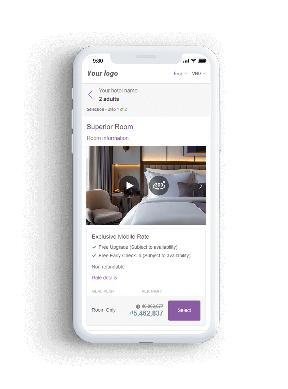 Nuna booking process